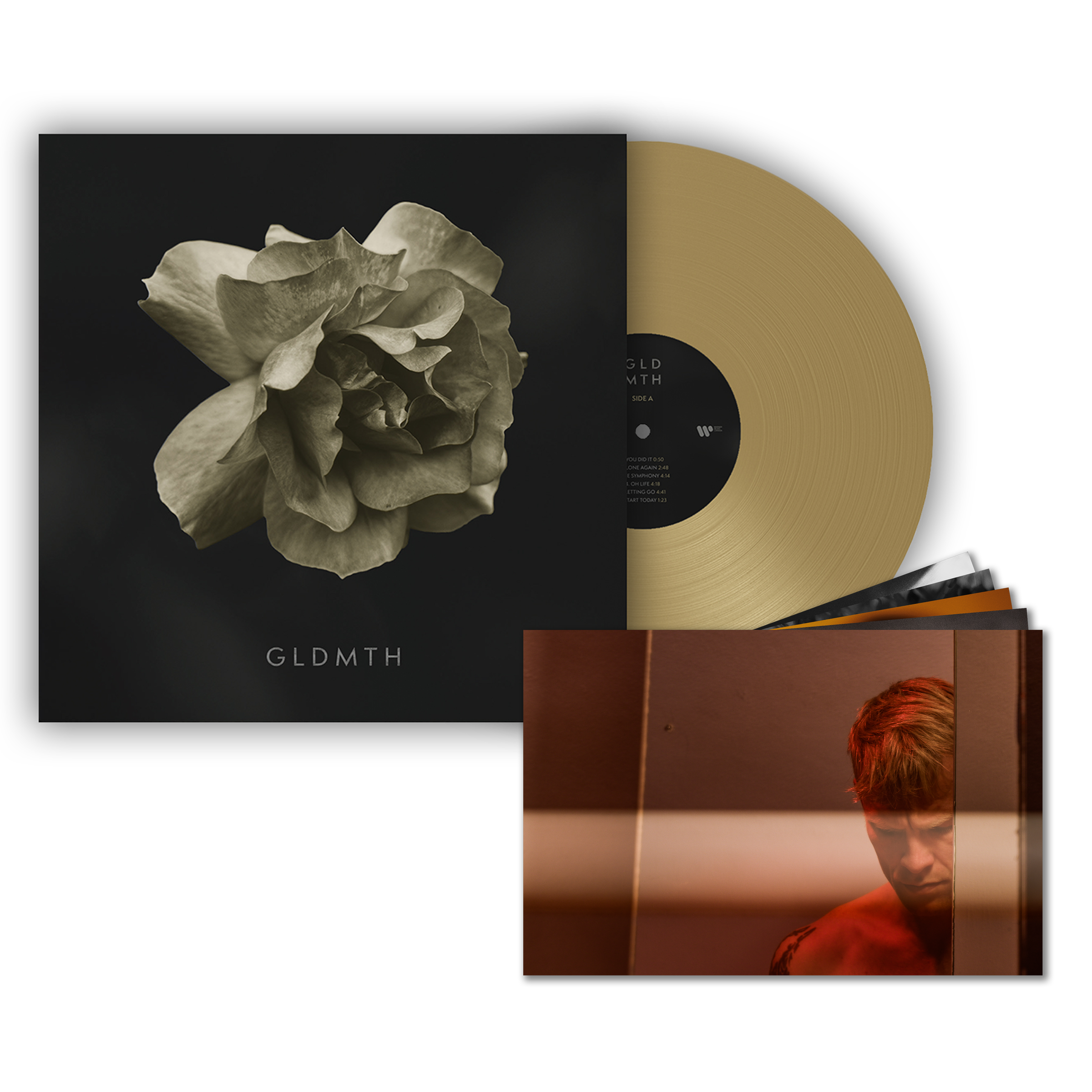 Vinyl + Autographed Postcard Set